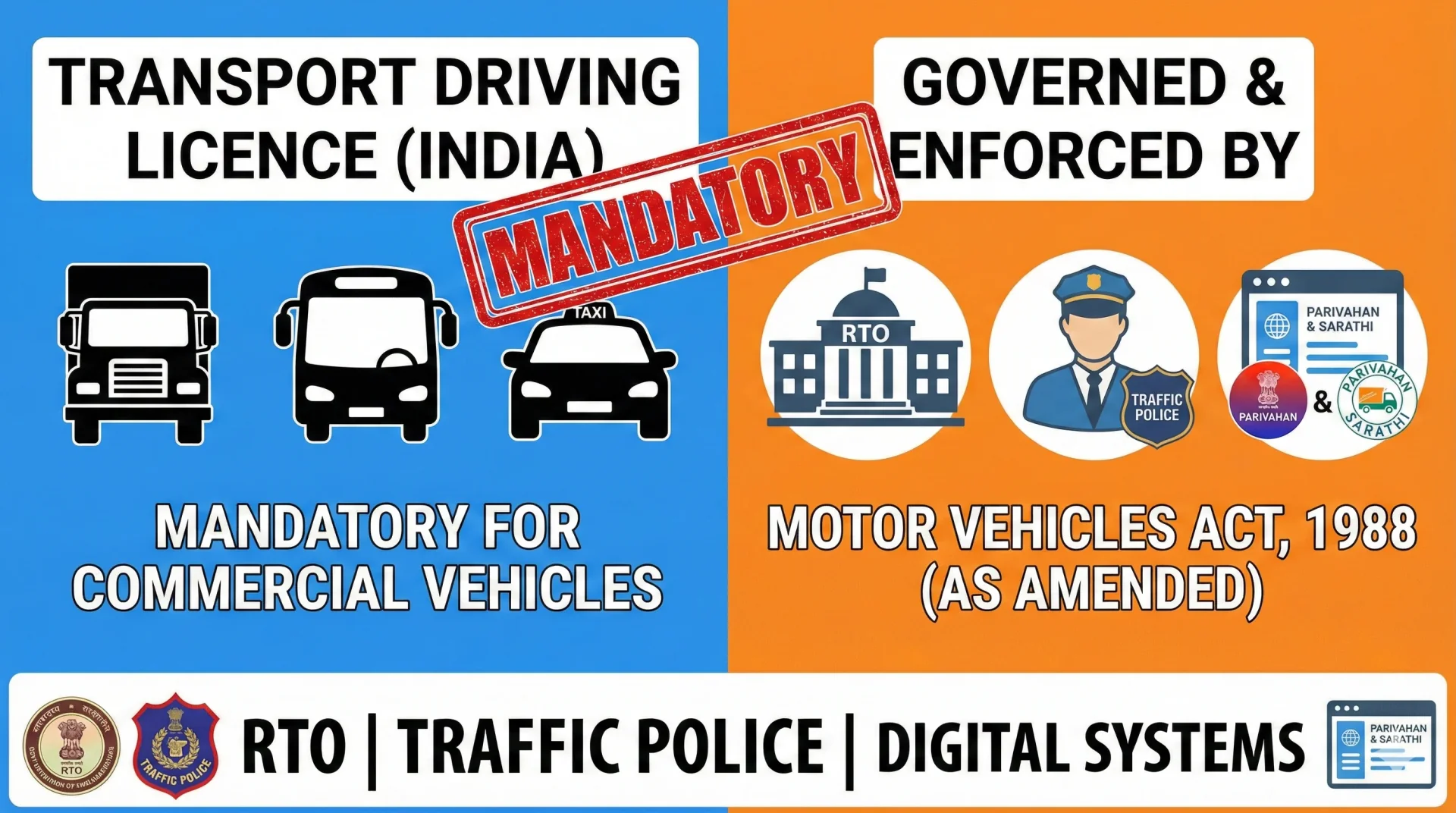 Transport Driving Licence Rules in India